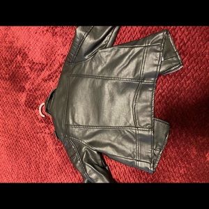 Kids leather biker jacket